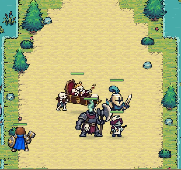 Former King, Headless Executioner and Zombie Nurse on the battlefield