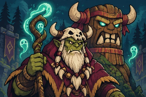 Orc shaman and his living totem